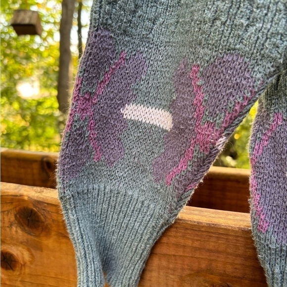 Vintage Women Oversized Patterned Sweater Cabin Vibe Cottagecore Medium - Picture 6 of 7